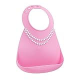 make my day(メイクマイデイ) 油が落ちるシリコンビブ【日本正規品】食洗機で洗える シリコン100%のやわらかビブ 6ヵ月~3歳 BB122 パールピンク