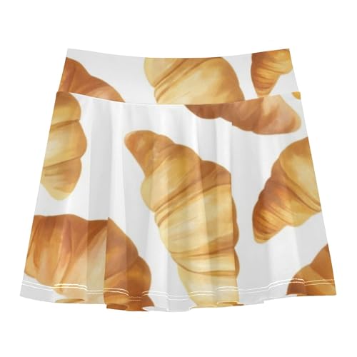 Tennis Skirts Kids Croissants Girls' Shorts Athletic Skorts Cool Pink Flowy Skirt 4t