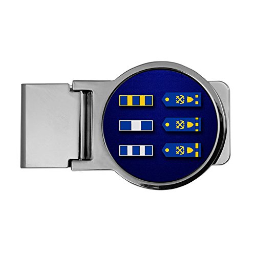 ExpressItBest Premium Money Clip - US Coast Guard, warrant officer rank insignia