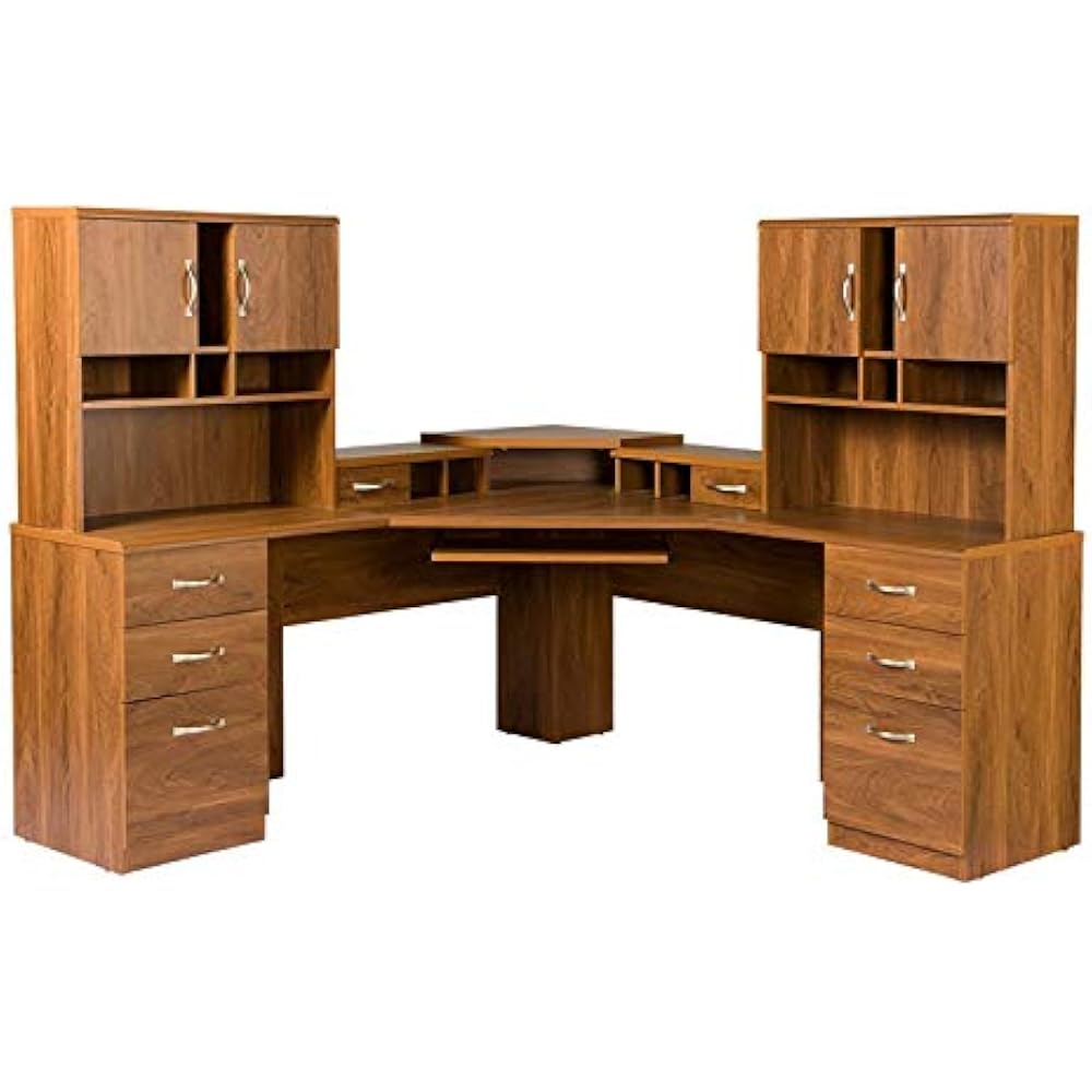 Reversible Corner Executive Desk with Hutch Kitchen & Dining