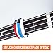 Gruv Gear FretWrap World Flags, Fret Wrap, String Dampener, Bass Mute, Guitar Fret Wrap, Acoustic Mute, GruvGear, Damper, Electric Guitar FretWrap - Pack of 1, Red/White/Blue Medium