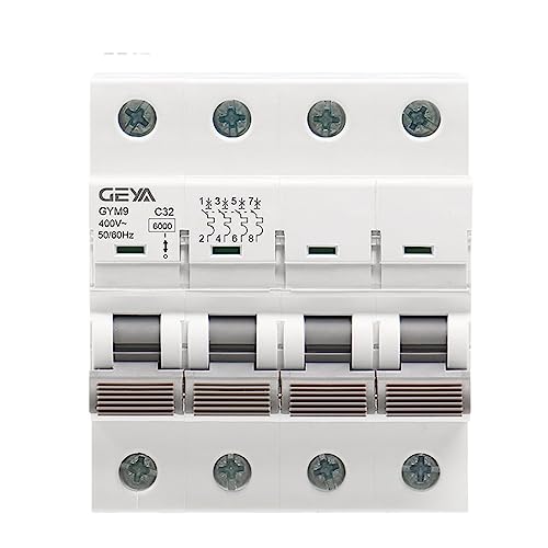 Mini disjoncteur sur rail Din GYM9 4P 6KA type AC 6A 16A 32A 63A
