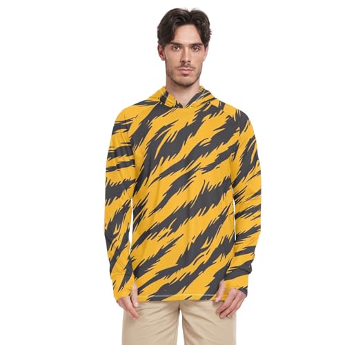 Camiseta de natación para evitar quemaduras con capucha de leopardo manga larga
