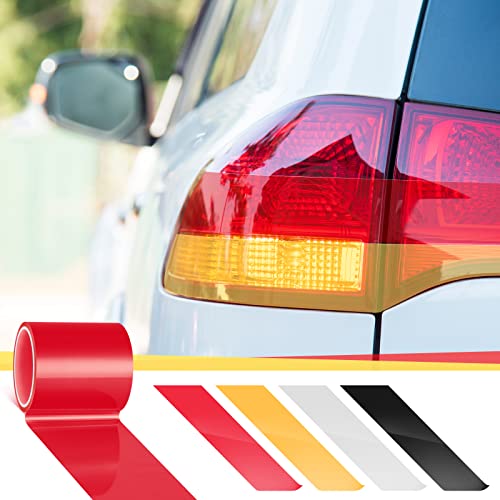 Image of Patelai 4 Rolls 4 Rolls 16.4 ft x 2 Inches Self Adhesive Repair Light Tape Auto Tail Light Fog Lights Headlight Lens Tint Tape (Multicolor)