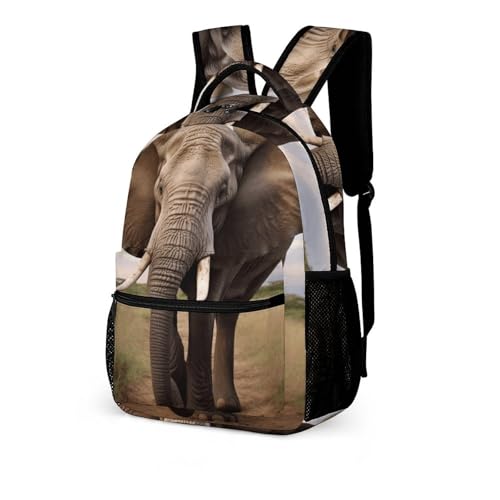 Elephant Backpack for Men Women, Durable Small Backpack Casual Lightweight Daypack for Travel Bag4
