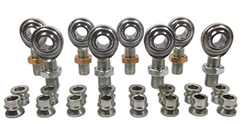 QSC 3/4 X 3/4-16 Economy 4-Link Rod End Kit with 3/4-1/2 High Misalignment Spacers, Rod End, Heim Joint