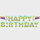 Light inspired Year Birthday Decorations Buzz Birthday Banner Party Supplies for Cartoon Story 1st 2nd 3rd 4th 10th Bday Decor(Purple)