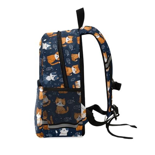 Sac à dos pour tout-petit chat orange qui sécurise les trajets d'école - 4