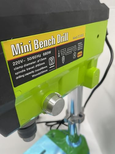 Image of ANM SALES BG-5168E 13mm 680 Watt Mini Bench Drill, Mini Compact Wood Drilling Machine Multipurpose Portable Drill Press Workbench for DIY Furniture