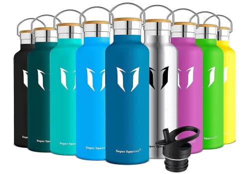 Super Sparrow Stainless Steel Water Bottle - 350ml - Vacuum Insulated Metal Water Bottle - Standard Mouth Flask - BPA Free - Straw Water Bottle for Gym, Travel, Sports Super Sparrow Stainless Steel Water Bottle - 350ml - Vacuum Insulated Metal Water Bottle - Standard Mouth Flask - BPA Free - Straw Water Bottle for Gym, Travel, Sports