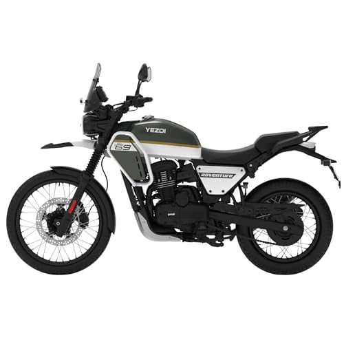 Image of YEZDI Adventure Disc Bike Glacier White Spoke Wheels Booking for Ex-Showroom Price