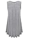 JollieLovin Womens Sleeveless Comfy Plus Size Tunic Tank Top with Flare Hem - Heather Gray, XL (1X)