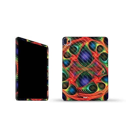 Image of MightySkins Carbon Fiber Skin Compatible with Apple iPad Pro 11 inch M2 4th Gen (2022) Full Wrap Kit - Fabric Fractal | Protective Durable Textured Carbon Fiber Finish | Easy to Apply | Made in The USA
