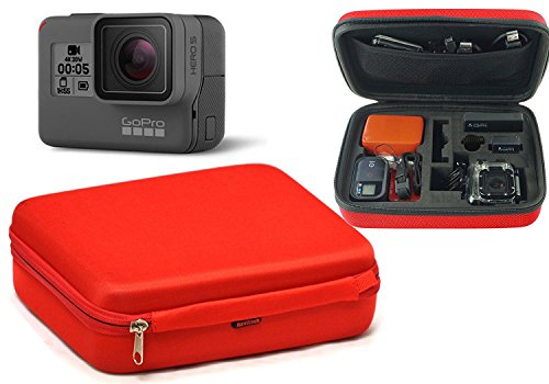 Navitech Rouge Protection Anti-Choc Housse étui de Rangement Compatible avec Gopro Hero Session