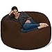Chill Sack Bean Bag Chair - 5' Giant Memory Foam Lounge Chair with Soft Microfiber Cover – Cozy Furniture for Living Room, Dorm, & Kids' Rooms – Comfortable 5 Ft, Microsuede Lounge Sofa, Chocolate