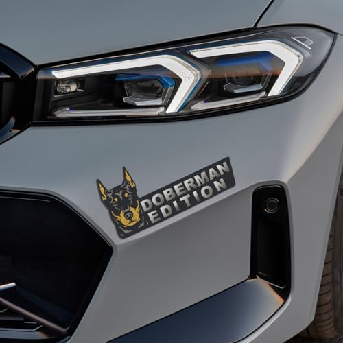 Image of Mandark Dog Edition Car Badge, 3D Dog Vehicle Laser Cutting Emblem, Cute Funy Animal Automotive Exterior Badge Rated Decal Sticker Decoration Accessories, Universal for Sedan SUV Truck (Type B)