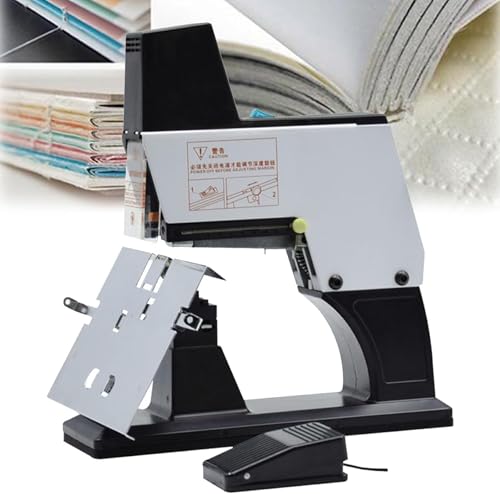 Cucitrice elettrica resistente, forza di rilegatura regolabile fino a 40 fogli, perfetta per rapporti, manuali, opuscoli e uso domestico/ufficio, durevole ed efficiente