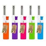 AkitaInk Set 5 Accendigas Ricaricabili Colorati, Accendini Multiuso per Cucina, Fornelli, ...
