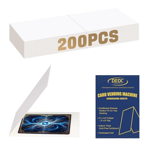 DEDC 200PCS Folded Cardboard Card Protector for Card Vending Machine