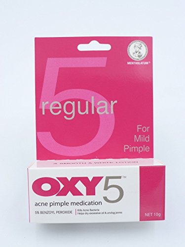 OXY 5 Regular Acne Pimple Cream Medication 5% Benzoyl Peroxide Mild Pimple 10g