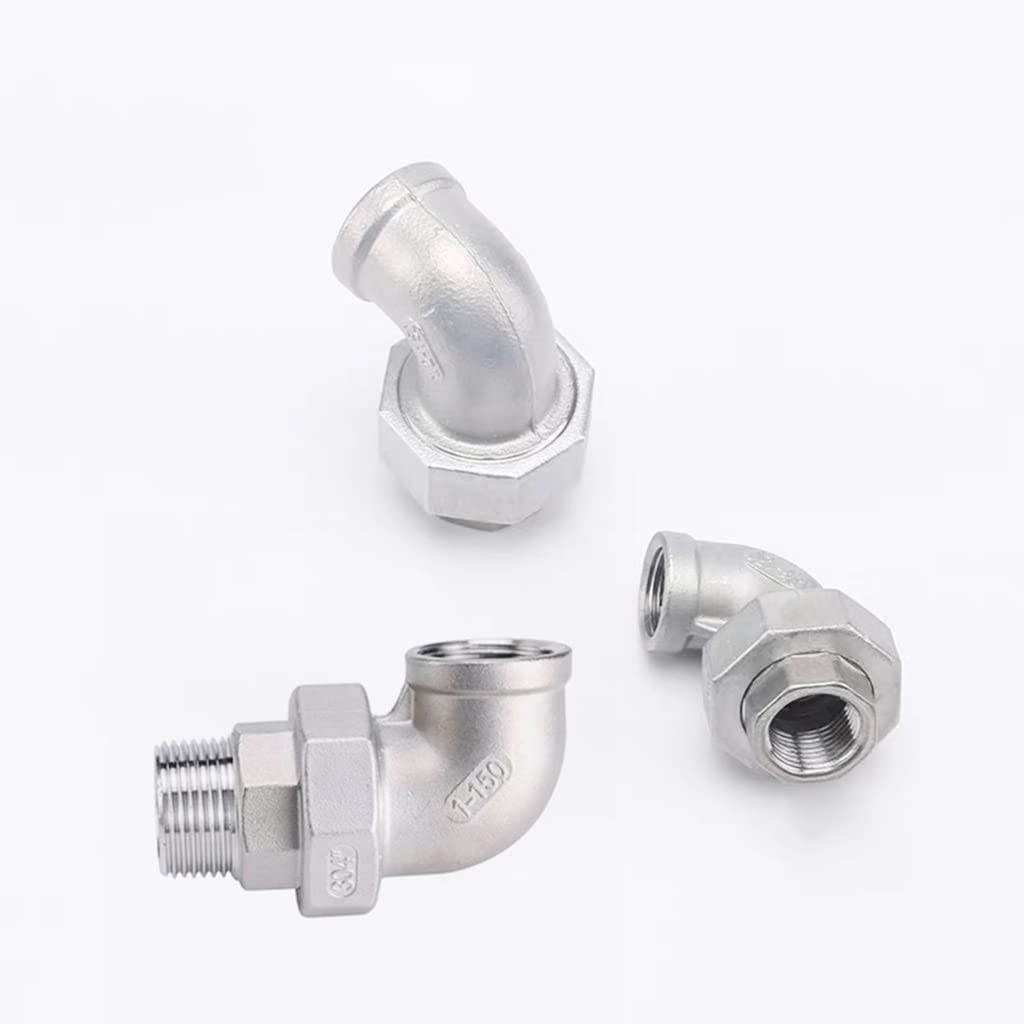 Schlauchverbinder, 1/4", 3/8", 1/2", 3/4" Und 1" Außen-/Innengewinde, 90-Grad-Winkelstück Mit Bsp-Gewinde, 304,Mführende Verbindung, Rohrverschraubung/Female To Female/1-1/4"