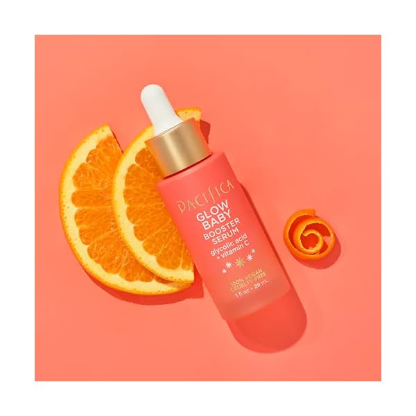 Pacifica Beauty, Glow Baby Booster Serum For Face, Vitamin C and Glycolic Acid, Brightens and Supports, For All Skin Types, Fragrance Free, Clean Skin Care, Vegan & Cruelty Free , 1 Fl Oz