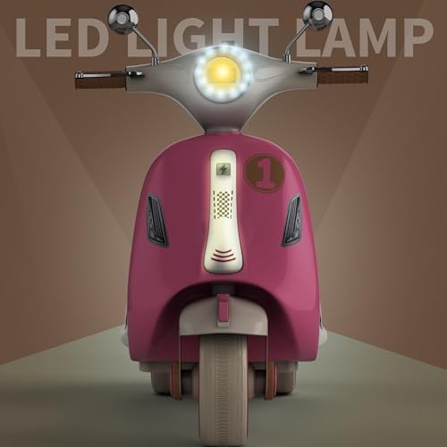 kidsROAR Electric Bike for Kids, Battery Operated Vintage Scooter for Girls and Boys with Music Wide Seat, Safe Bike for Kid, Ages 2-6 Years, Stylish & Fun Design (Pink) - Image 2