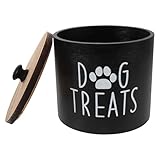 Décoration rustique : ce récipient décoratif en bois pour croquettes de chien embellira votre intérieur. il sert également de boîte de rangement élégante pour les friandises de votre animal. ce récipient avec couvercle peut également servir de boîte à croquettes