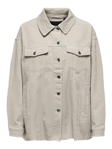 ONLY Veste-Chemise Longue ONLBITTEN à coupe droite et poches poitrine