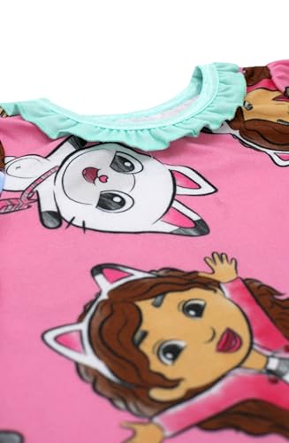 Gabby's Dollhouse Pajamas for Girls, Toddler Girls Flannel Nightgowns, Longsleeve Toddler Nightgown Sleep Shirt, 2T-3T-4T3