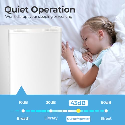 Antarctic Star 2.56 Cu.Ft. Mini Fridge with Freezer, Small Refrigerators with Adjustable Thermostat, Low Noise, Energy Saving, Compact Refrigerators for College Dorm, Office, Bedroom, Apartment, White by Antarctic Star - Image 3