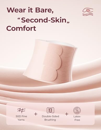 Momcozy Ergowrap Postpartum Belly Band for Natural and C-Section Recovery, Abdominal Binder with 3D Abdomen Lifting & Ergonomic Back Support, Seamless Belly Wrap Shapewear for Post Surgery Recovery