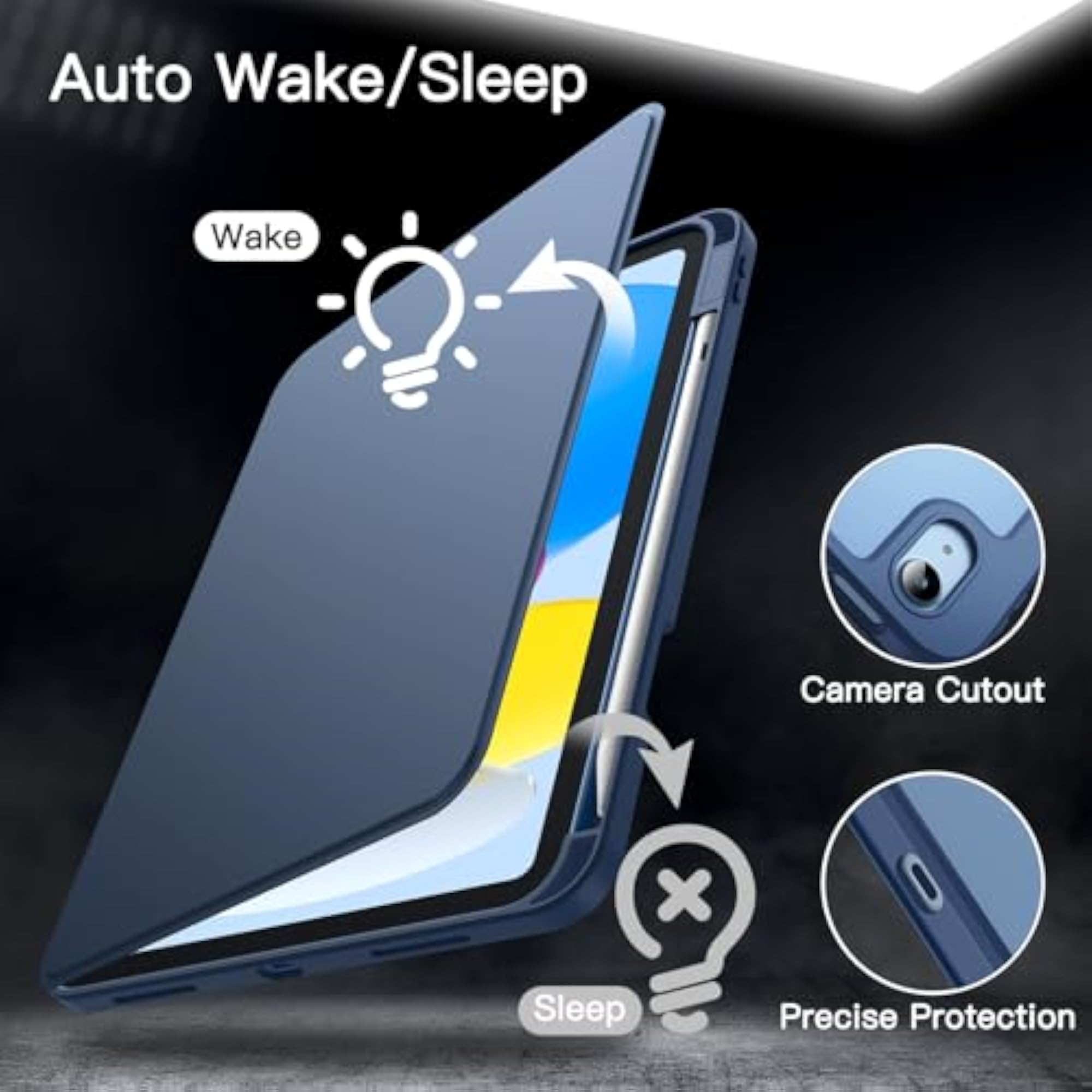 360 Rotating Case for iPad 11th/10th Gen