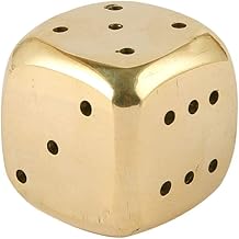 Brass Dice/Pasa with Round Edges in Antique Gold Finish || Elegant Choice for House & Office Decoration & Gift Purpose || Incense Stick Holder ||