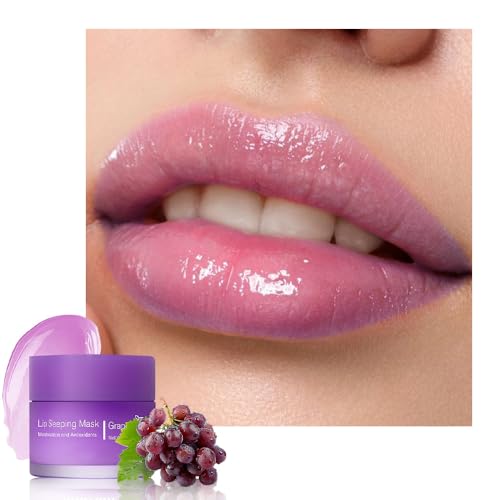 Image of FeiCuiYun Lip Sleeping Mask, Moisturization and Antioxidants, Nourish, Hydrate, Flaky, Dry Lips (04#Grapes, 1Pcs)