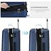 BEIBYE Zwillingsrollen 2066 Hartschale Trolley Koffer Reisekoffer Gepäck M-L-XL-Set (Dunkelblau, L)