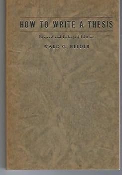 Hardcover How to Write a Thesis Book