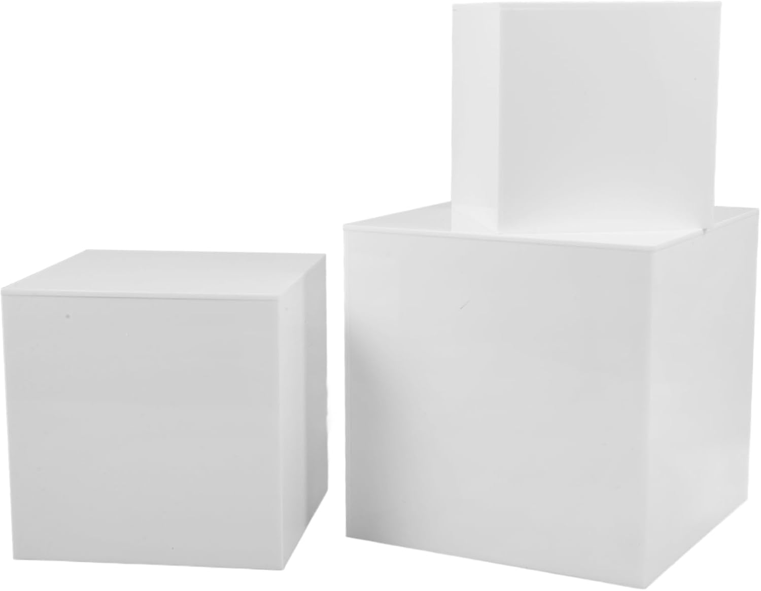 Garneck 3pcs Cube Display Case Acrylic Box for Cake Container Stable Support Stand for Photography Props