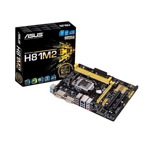 Asus H81M2 Mainboard Sockel 1150 (Micro-ATX, DDR3 Speicher, VGA, SATA II, 2X USB 3.0)
