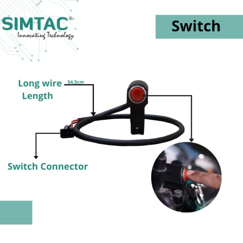 Image of SIMTAC Version 6.0 RE Standard Bullet /Electra Compatible Waterproof Hazard Flasher With Switch In 40 Different Flashing Patterns With 3 Year Warranty