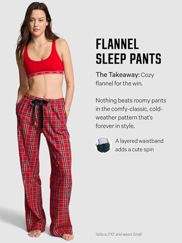 Victoria's Secret PINK Women's Flannel Pajama Pants, Lights, S - image 4