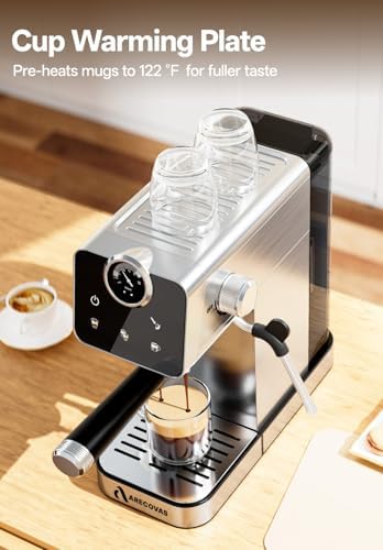 Arecovas Espresso Machine, 20 Bar, Touch Screen, for Home Office - 4