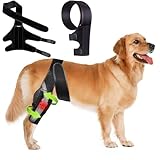 SHIUMORE Dog Knee Brace for ACL CCL Support – Adjustable Compression Brace with Side Stabilizers for Torn ACL Hind Leg, Breathable Neoprene, Post Surgery Recovery, Fits Small & Medium Dogs (S)
