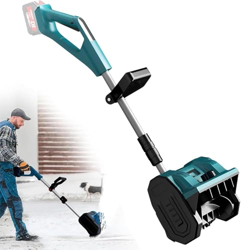 Elektryczny pług do śniegu, ręcznie przesuwana, automatyczna łopatka do śniegu, regulowany uchwyt, szerokość zamiatania 31 cm dla efektywnego usuwania śniegu na podwórkach i w gospodarstwach
