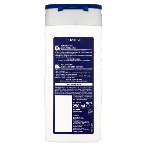 Nivea Gel Douche Sensible Homme 250ml - vue 4