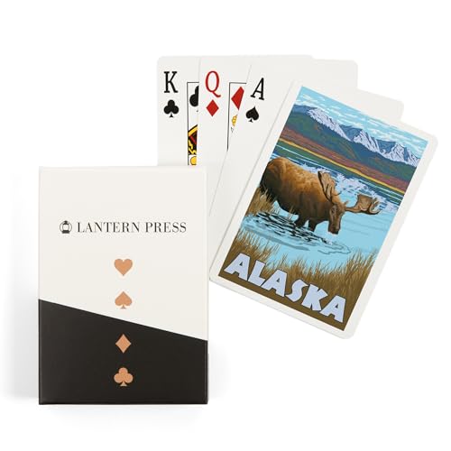 Lantern Press Alaska Moose, 52 Cartas de Póker para Adultos