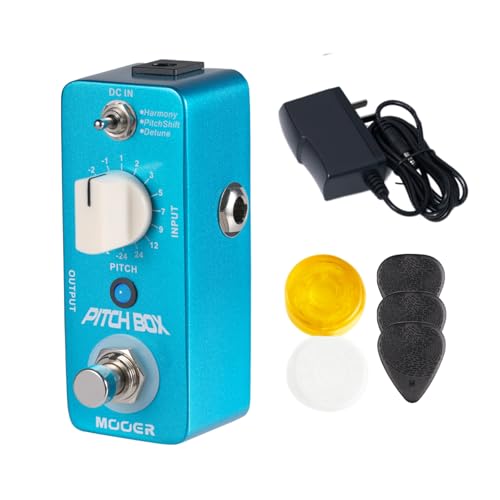 MOOER Guitar Pitch Box Harmony, Pitch Shift, Detune Pedal with Pedalboard Footswitch Toppers, Guitar...