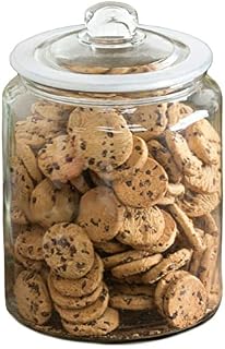 Chef-Hub Glass Biscotti Storage Tableware Preserving Large Jar, 6L, Pack of 1
