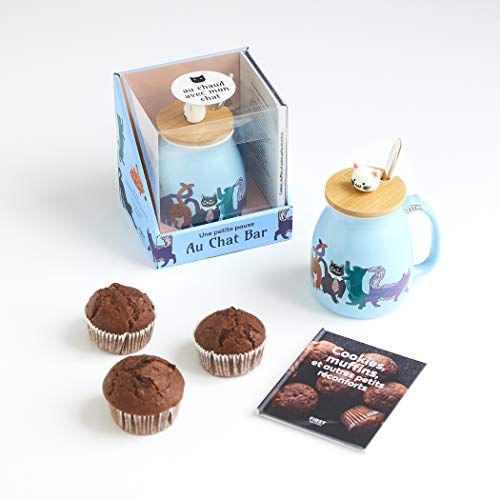 Télécharger Coffret Mug Une petite pause au Chat Bar, un mug géant en porcelaine avec couvercle en bambou et cu Livre PDF Gratuit