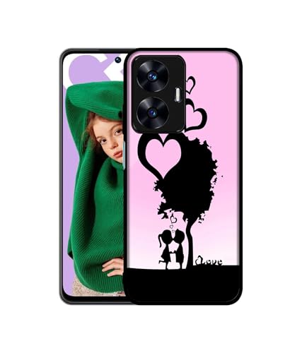 Image of Sweet Love Design Premium 2D Printed Metal Back Case Cover for Realme C55 4G / Narzo N55 4G
